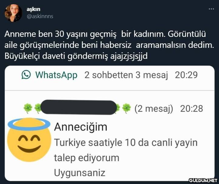 aşkın @askinnns Anneme ben...