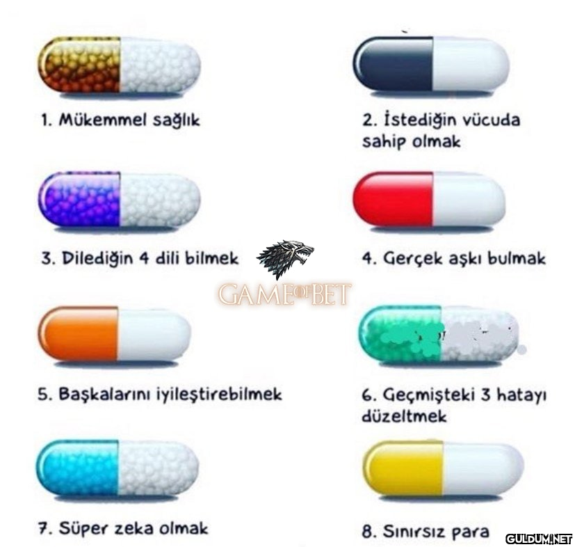 2 hap seçme hakkınız var....