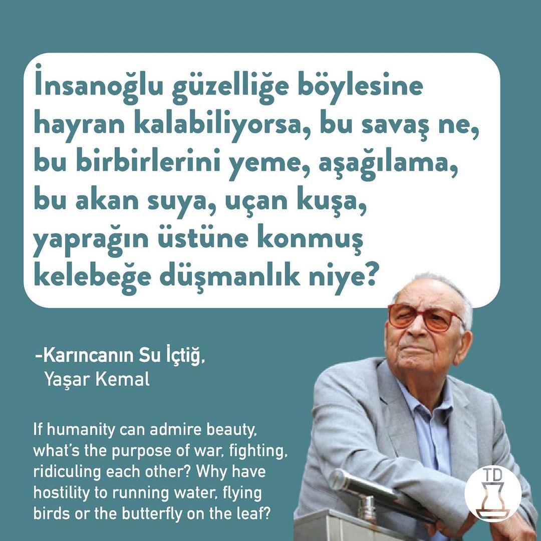 Büyük yazar ve insan...