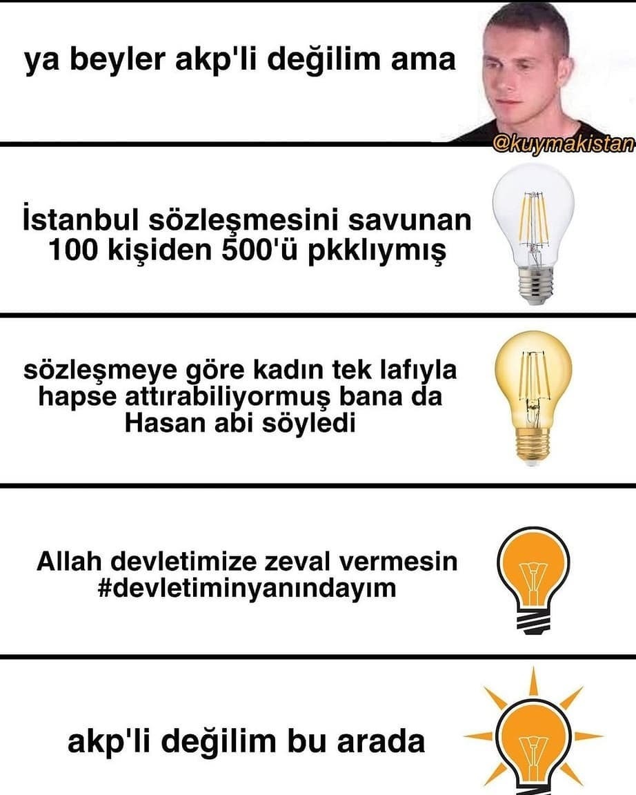 ya beyler akp'li değilim...