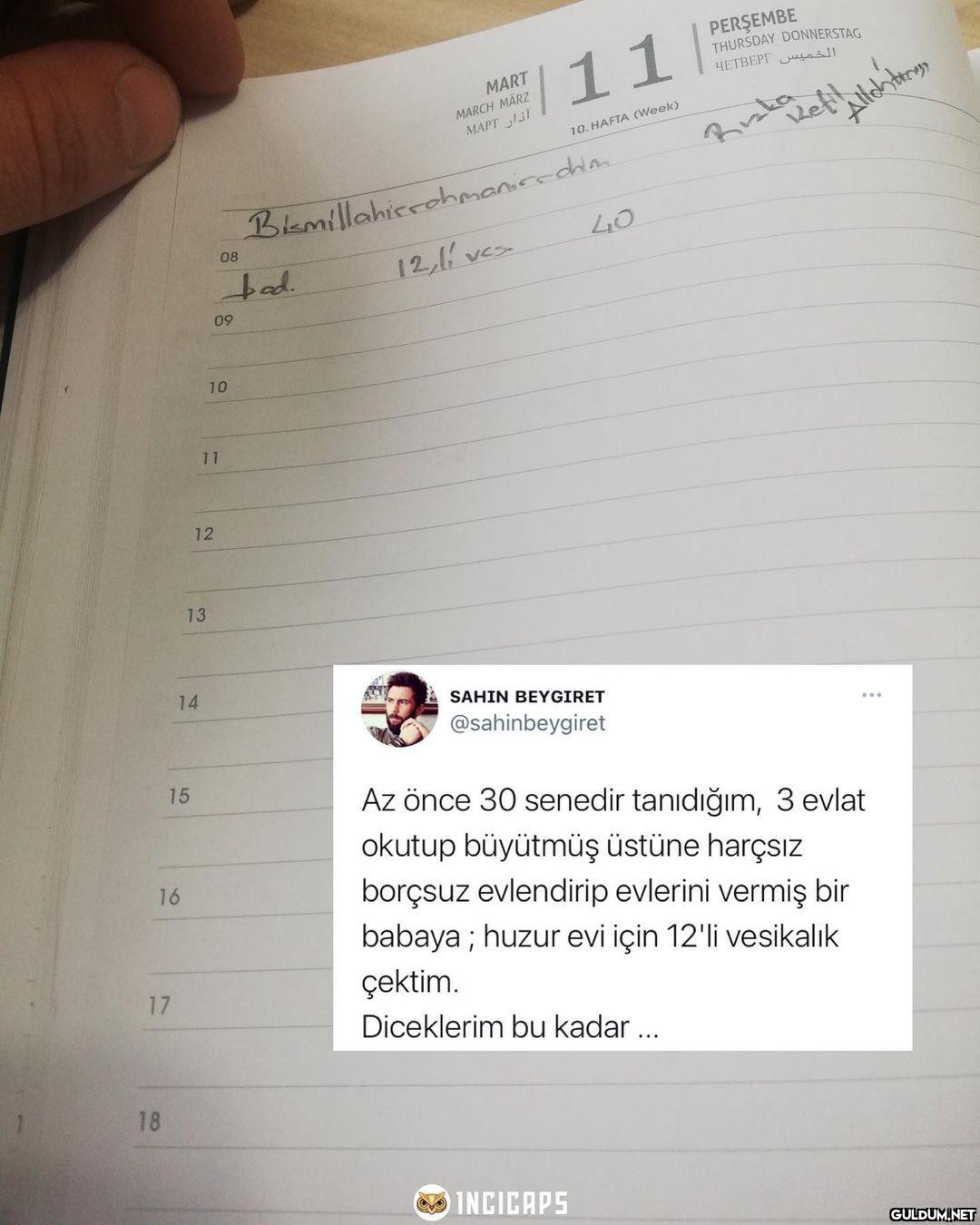 11 PERŞEMBE THURSDAY...