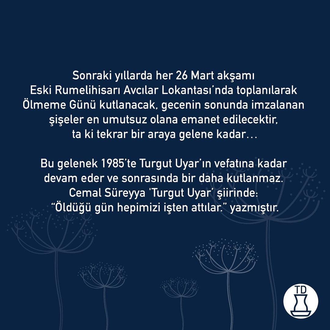 Dünya Ölmeme Günü'nün...