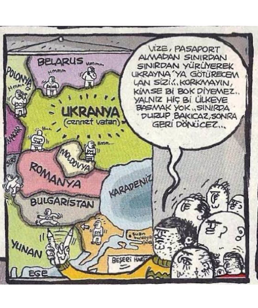 Tam sınırdan...