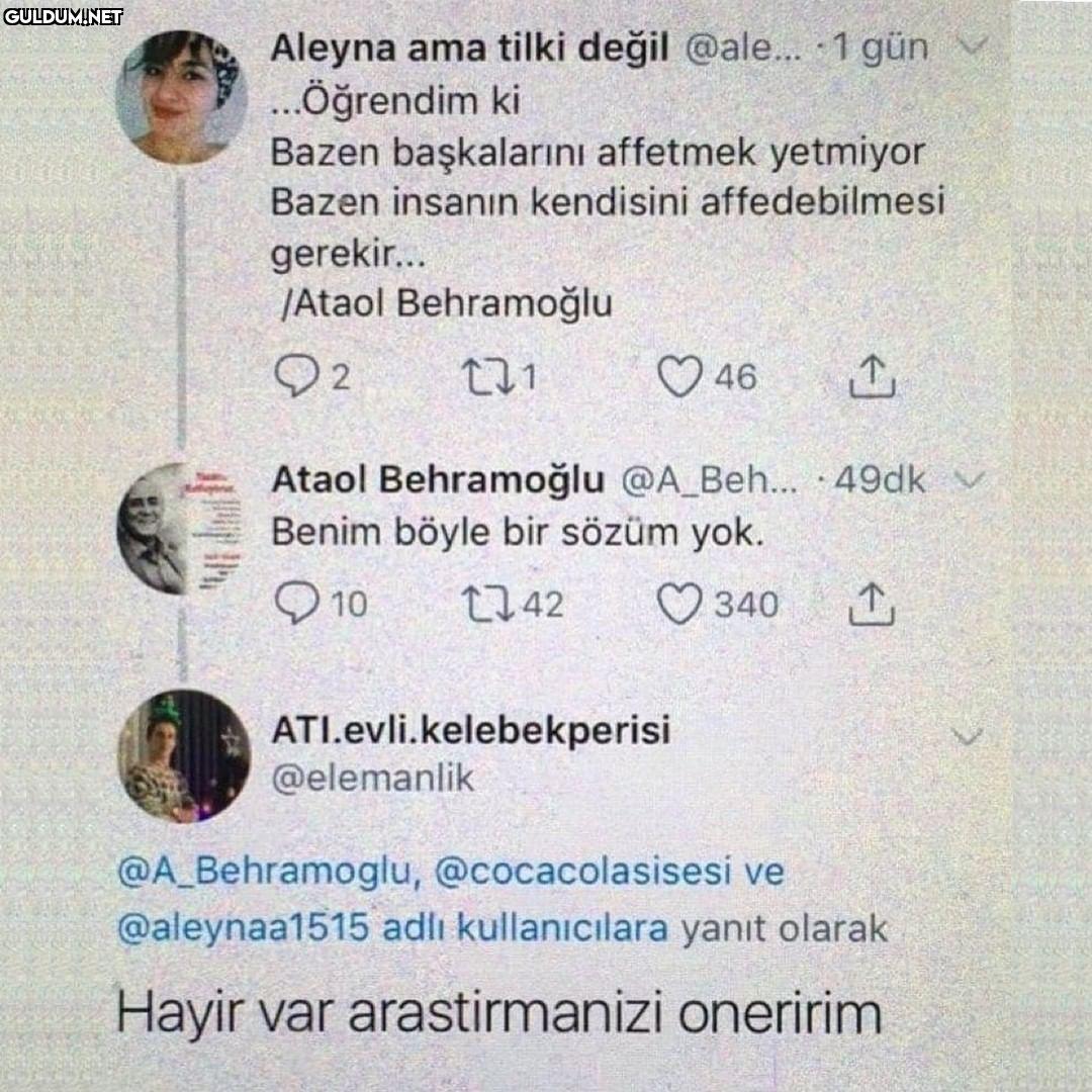 Bir kullanıcının Ataol...