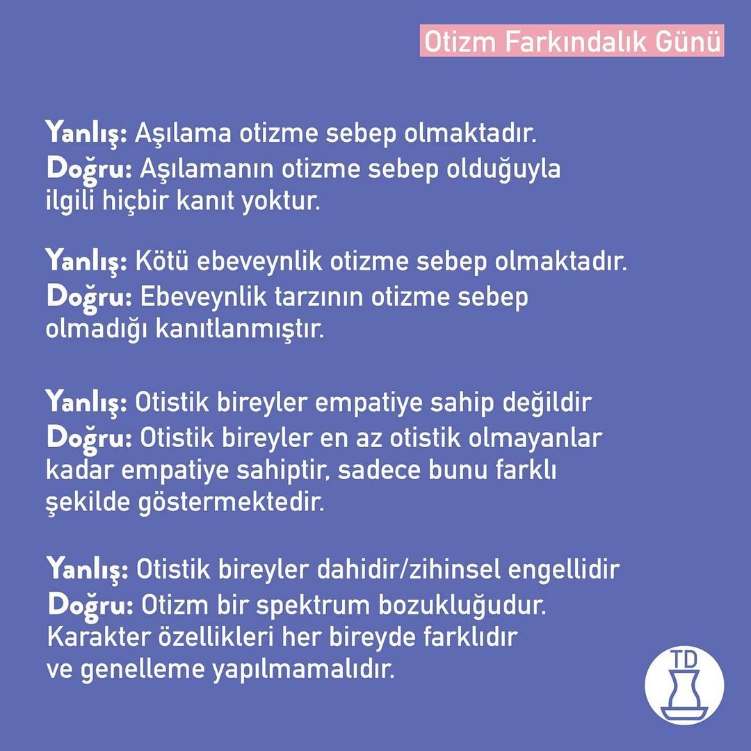Bugün Otizm Farkındalık...