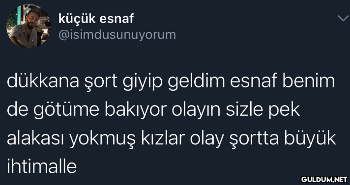 küçük esnaf...