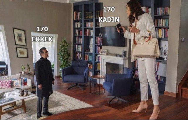 170 erkek vs 170 kadın