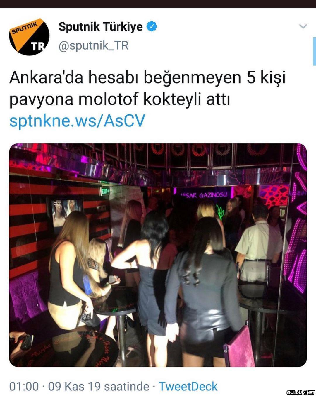 Ankara'da hesabı...