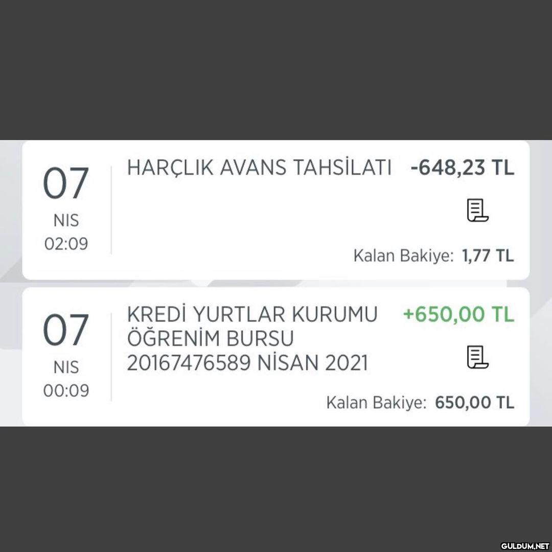 Kyk yatmış, harcayalım...