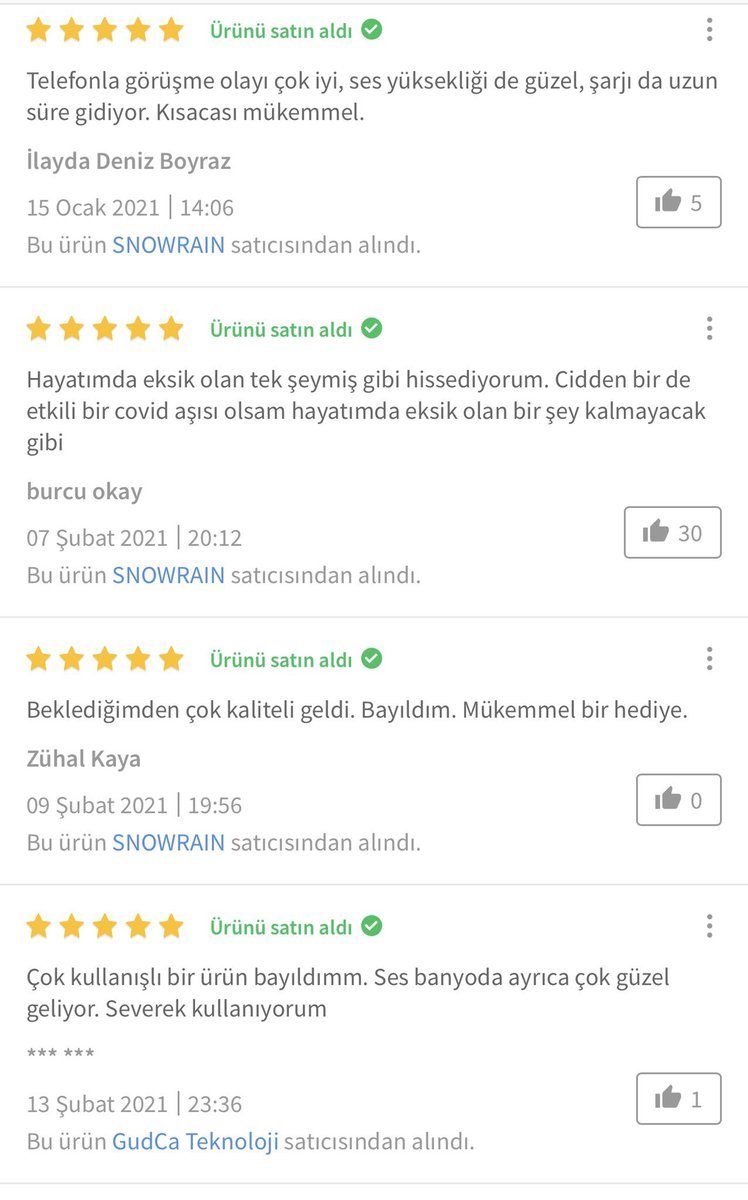 Müşteriler su geçirmez...