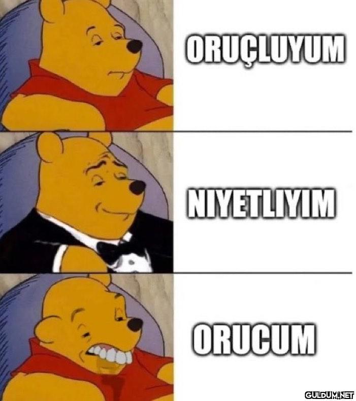 ORUÇLUYUM NIYETLIYIM...