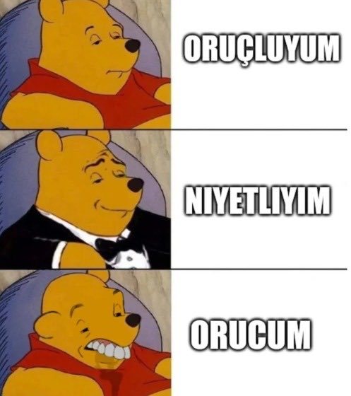 ORUÇLUYUM NIYETLIYIM...