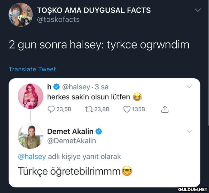 TOŞKO AMA DUYGUSAL FACTS...