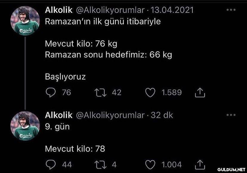 bi tek ben kilo alıyorum...