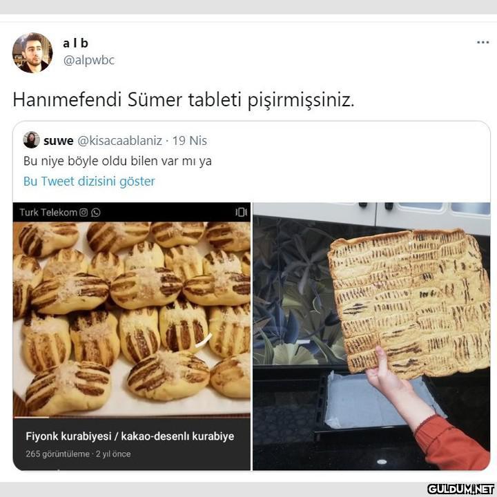 Yaptığı kurabiye ile...