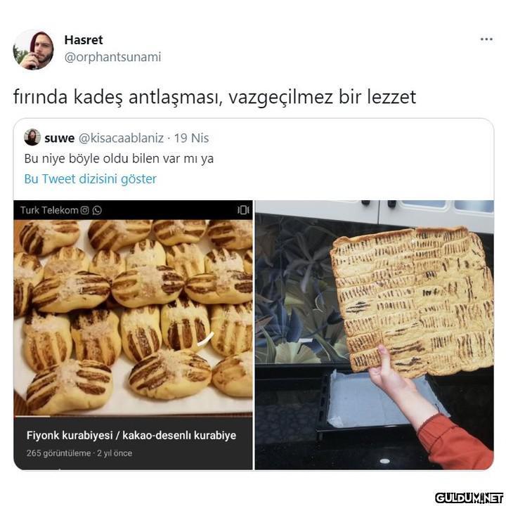 Yaptığı kurabiye ile...