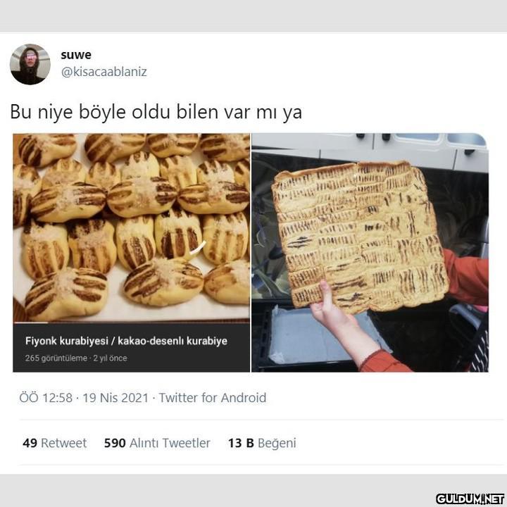 Yaptığı kurabiye ile...