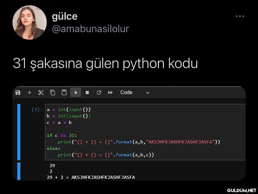 gülce @amabunasilolur 31...