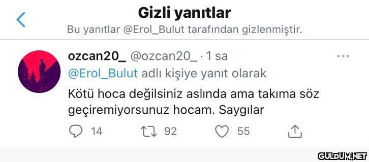 Gizli yanıtlar Bu yanıtlar...