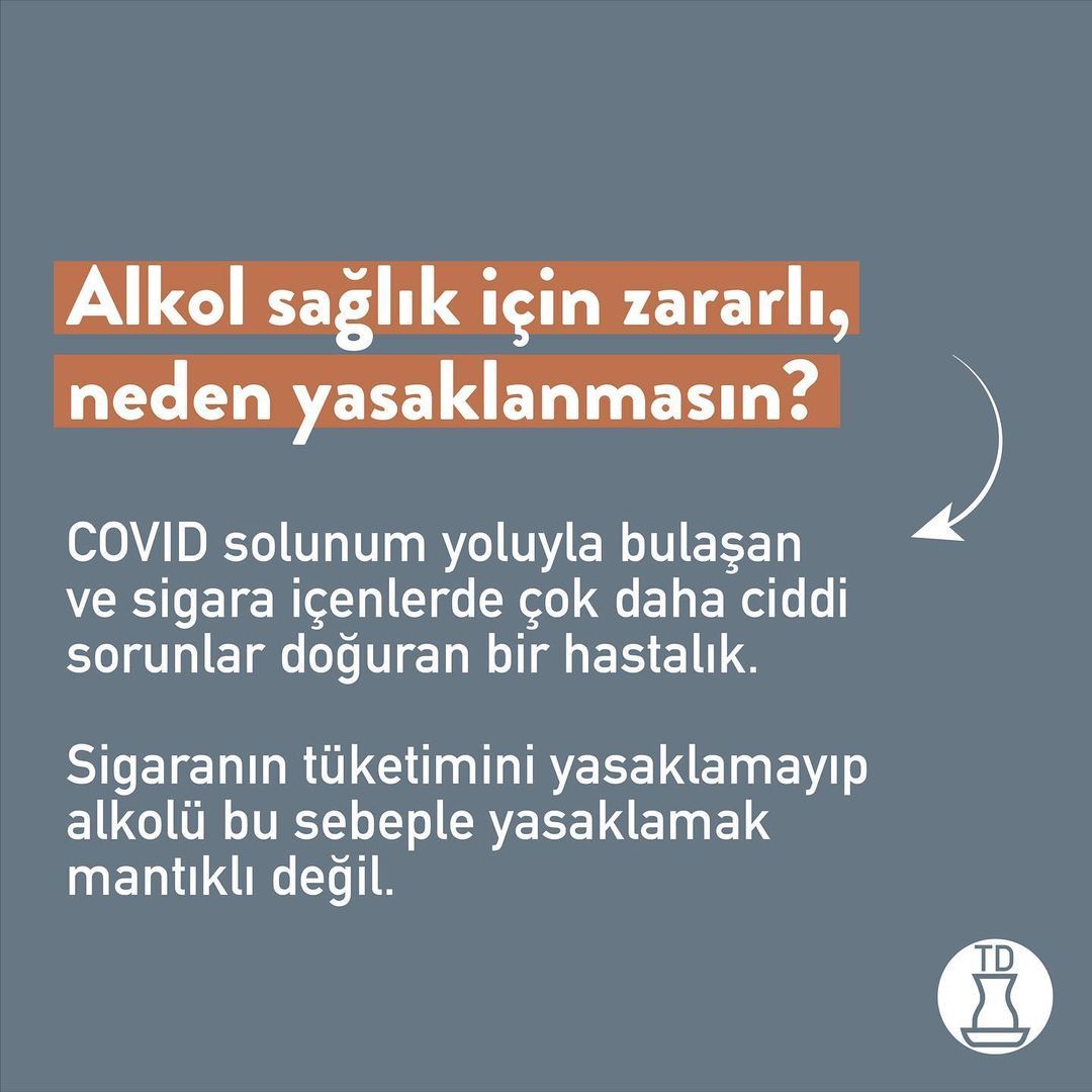 Maalesef alkol yasağıyla...