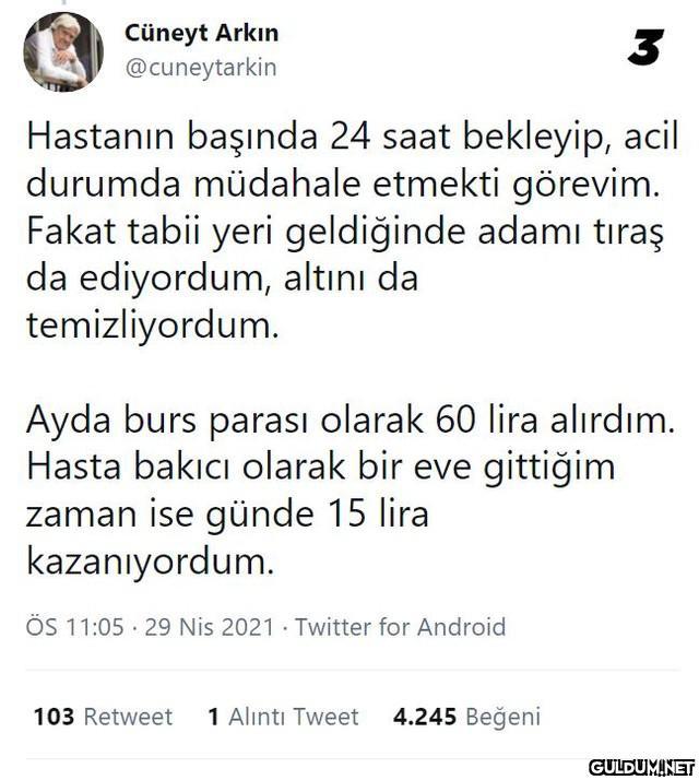 Cüneyt Arkın, tıp...
