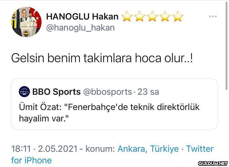 Reyiz iş başında  HANOGLU...