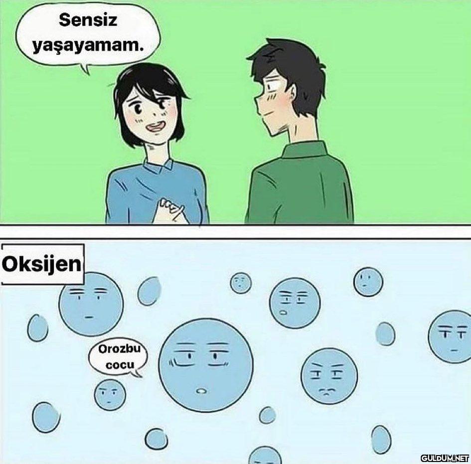Sensiz yaşayamam. Oksijen...