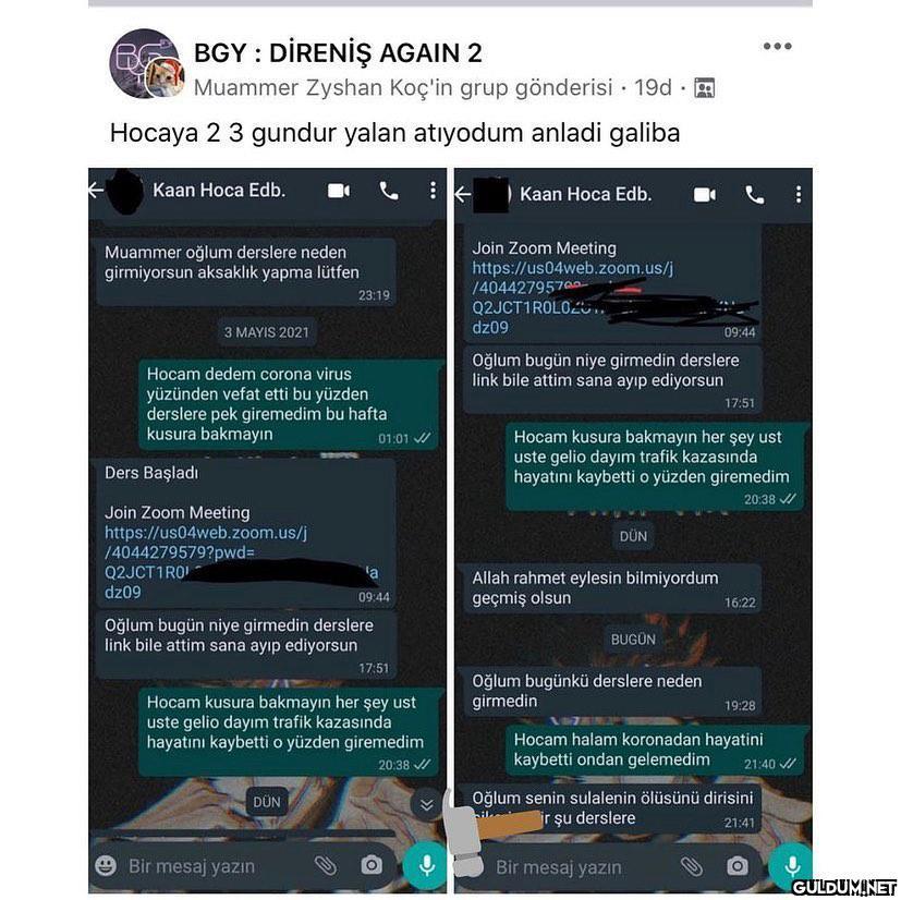 en sonda çığlık attım...
