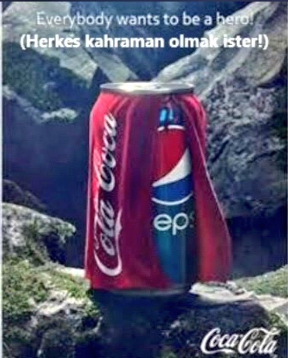 Pepsi'nin Coca-Cola ile...