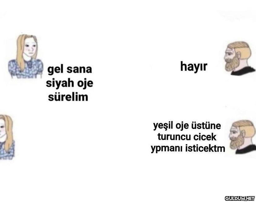 hayır gel sana siyah oje...