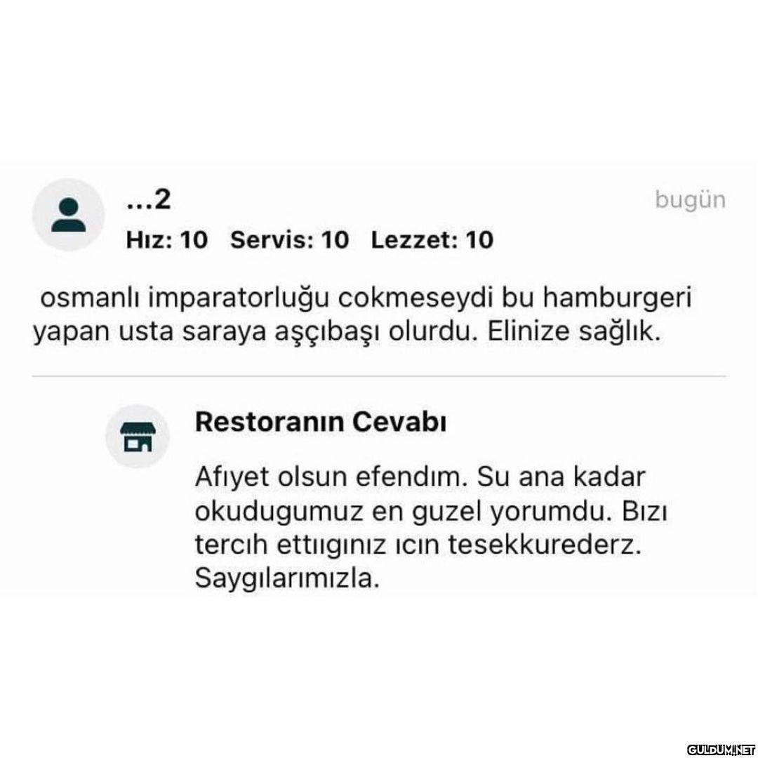 Yemek siparişi üzerinden...