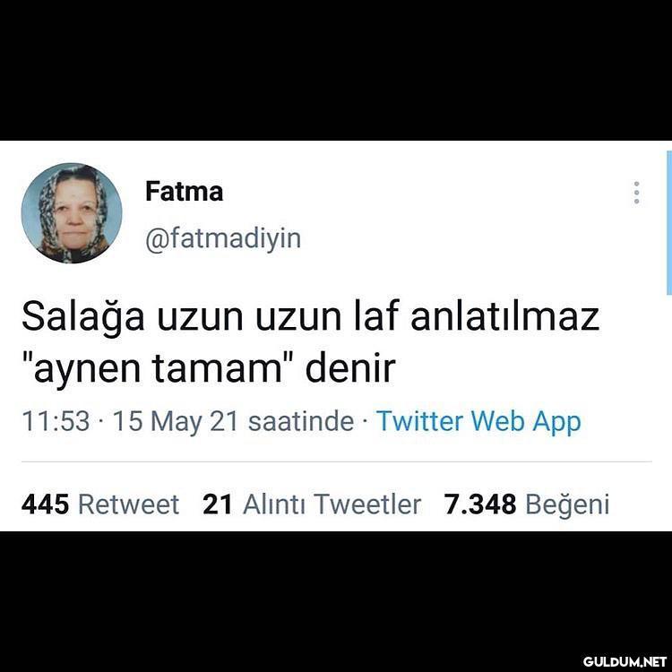 Fatma @fatmadiyin Salağa...