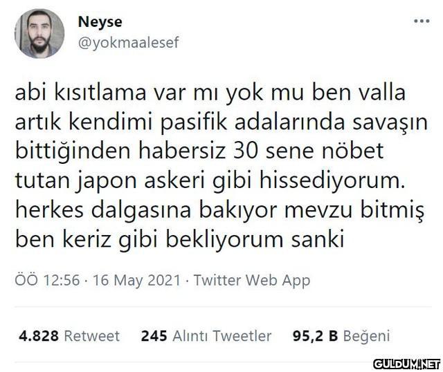 Neyse @yokmaalesef ... abi...