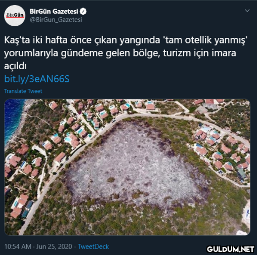 Antalya'da yangın çıkan...