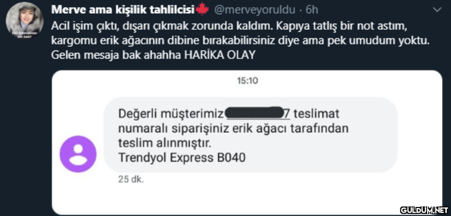 Merve ama kişilik...