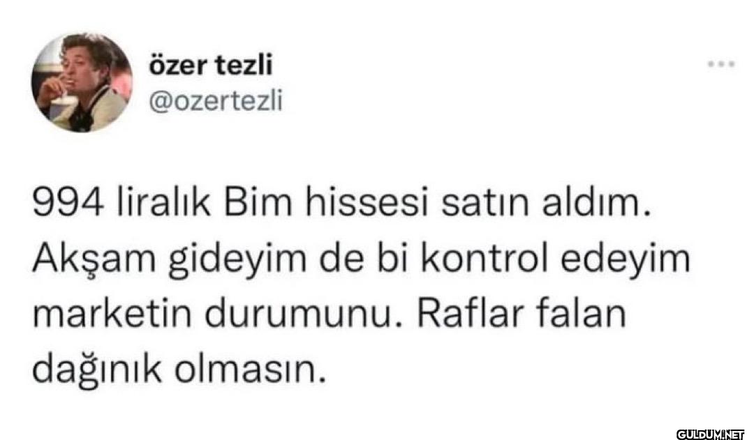 994 liralık Bim hissesi...