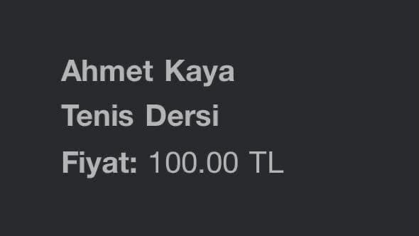 Siz benim backhand'imi...
