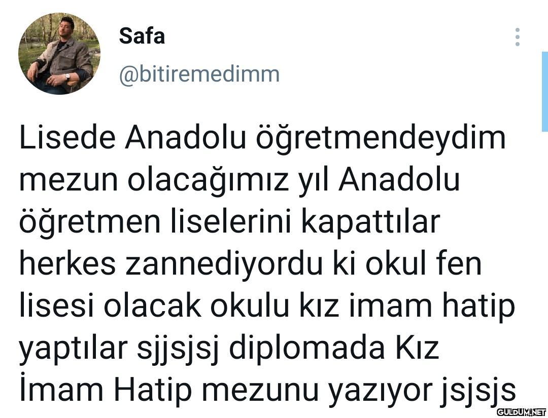 Safa @bitiremedimm Lisede...