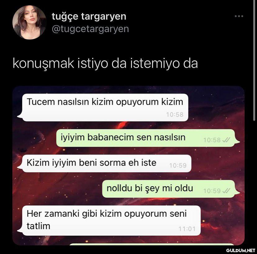 öpüyorum kızım seni  tuğçe...