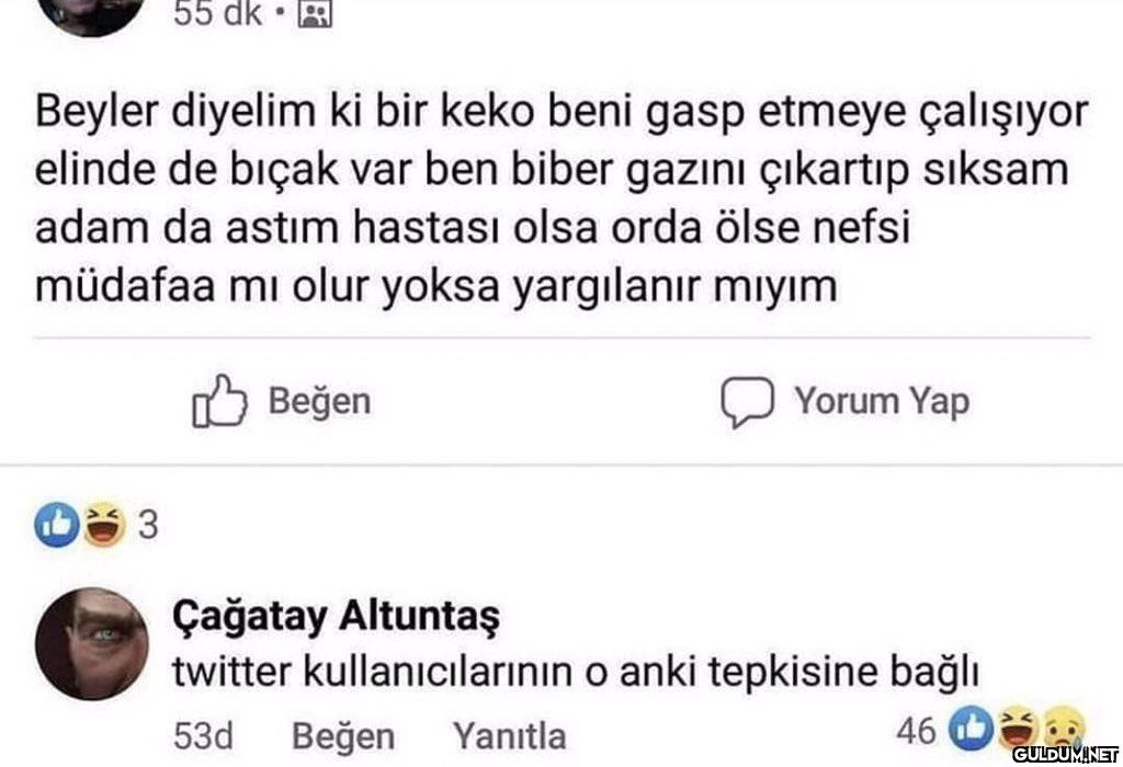 55 dk Beyler diyelim ki...