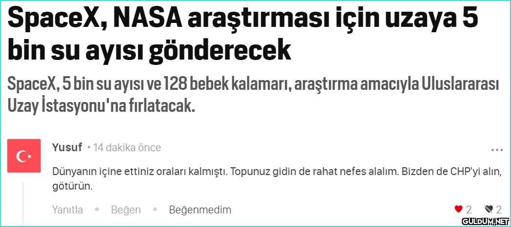 SpaceX, NASA araştırması...