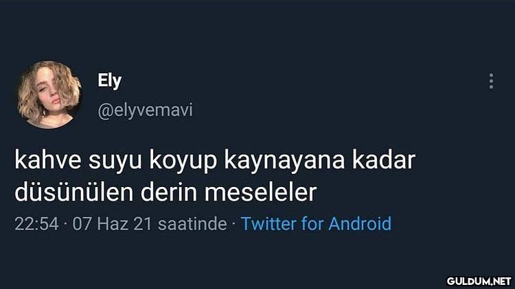 Bugün kahve koyarken...