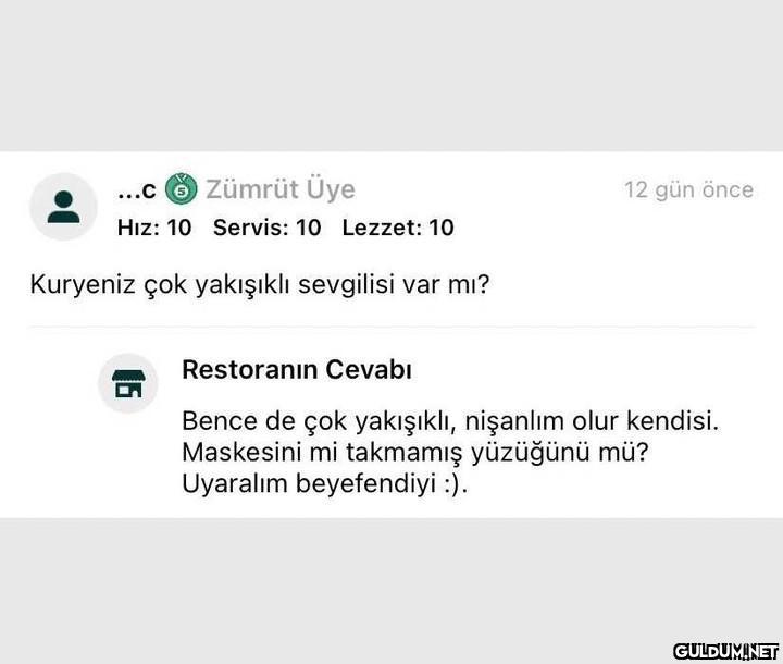 Bu hikayede yanan kurye...