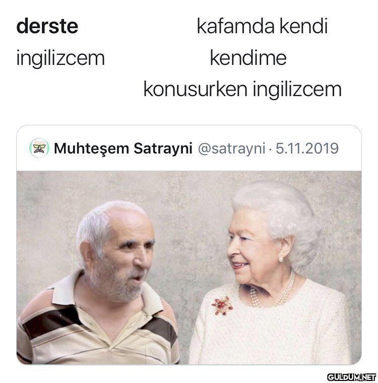 derste kafamda kendi...
