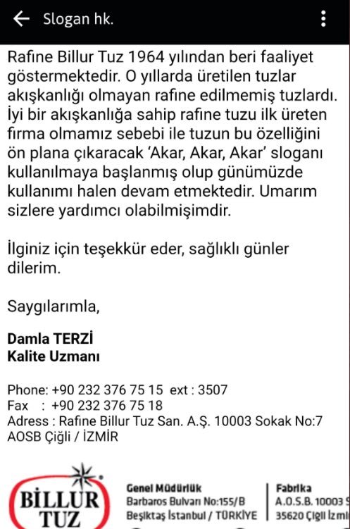 Müşterinin 'akar akar...