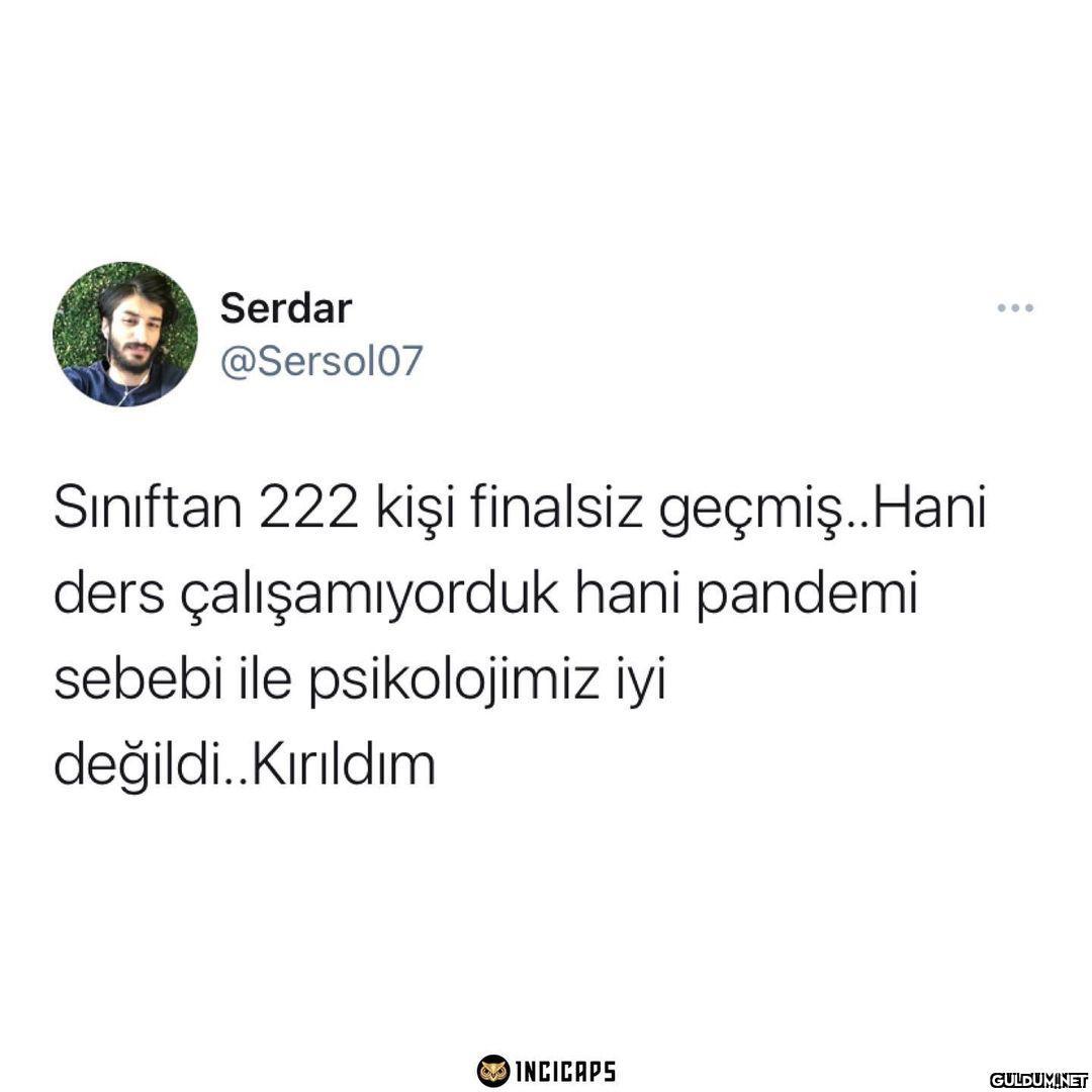 Serdar @Sersol07 Sınıftan...