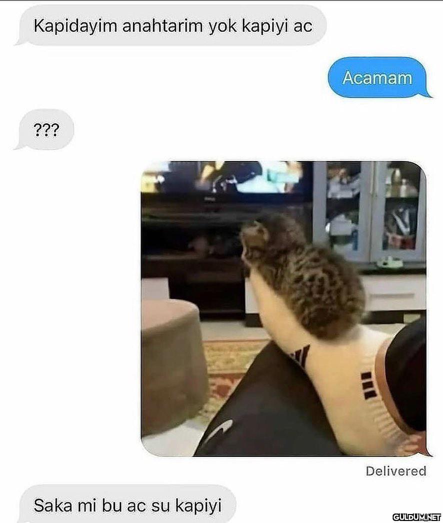 Kapidayim anahtarim yok...