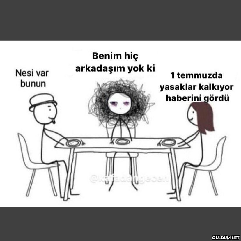Benim hiç arkadaşım yok ki...