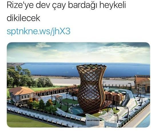 Dev çay bardağı heykeli /...