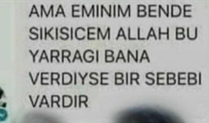 AMA EMINIM BENDE SIKISICEM...